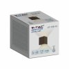 Oprawa ścienna V-TAC 11W LED góra dół regulowana brąz corten kwadrat IP65 VT-759-12 3000K 1360lm